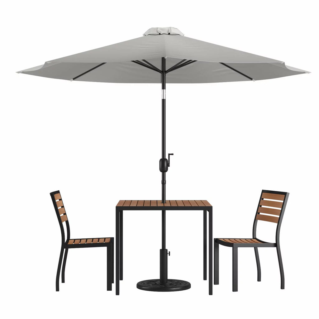 5-Piece Teak Patio Table and Chair Set N332640