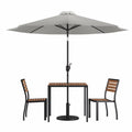 5-Piece Teak Patio Table and Chair Set N332640