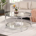 Acrylic Round Tempered Glass Coffee Table J994