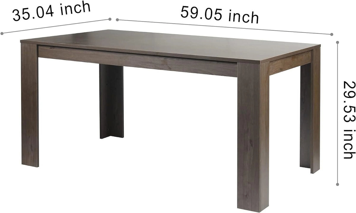 5 Piece Rectangular Wood Dining Table Set with 4 Green Chairs F79225