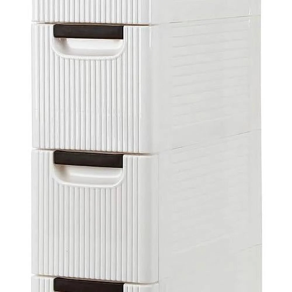 White 4 Drawer Rolling Storage Cabinet K7907