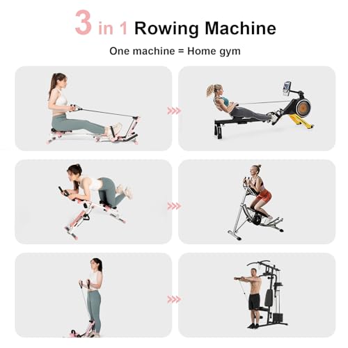 Foldable Rowing Machine with LED Monitor V69247