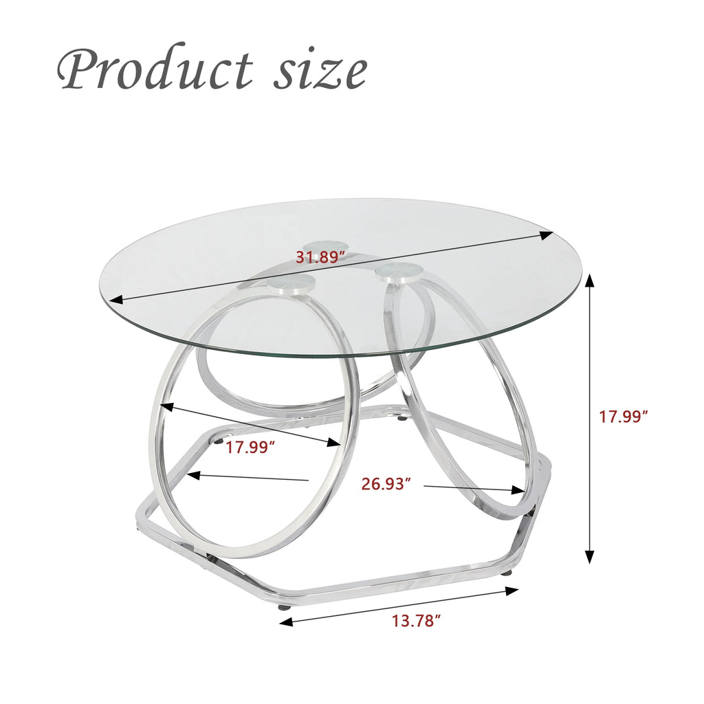 Round Chrome Finish Coffee Table K724