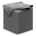 Grey 12 Pcs Microfiber Cleaning Cloth V6696