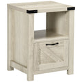 Farmhouse Side Table with Storage A40567