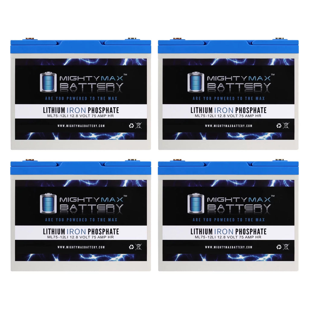 12V 75AH Lithium Replacement Battery 4 Pack T547