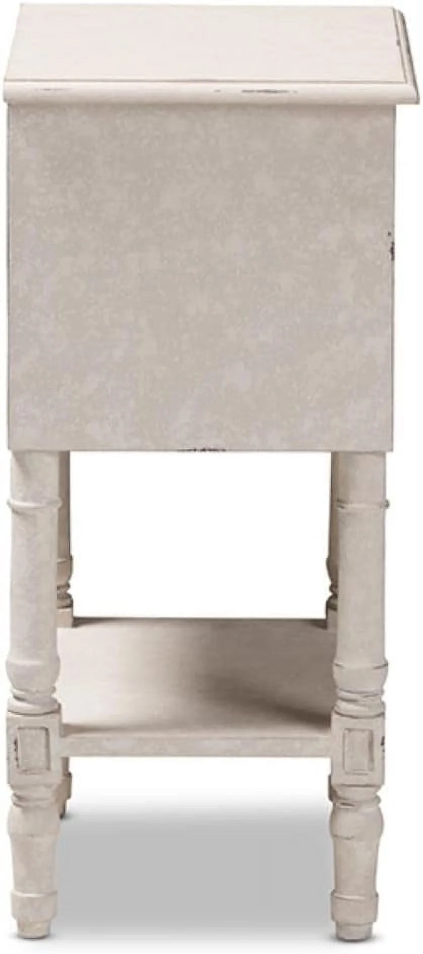 Whitewashed 2-Drawer Nightstand V82475