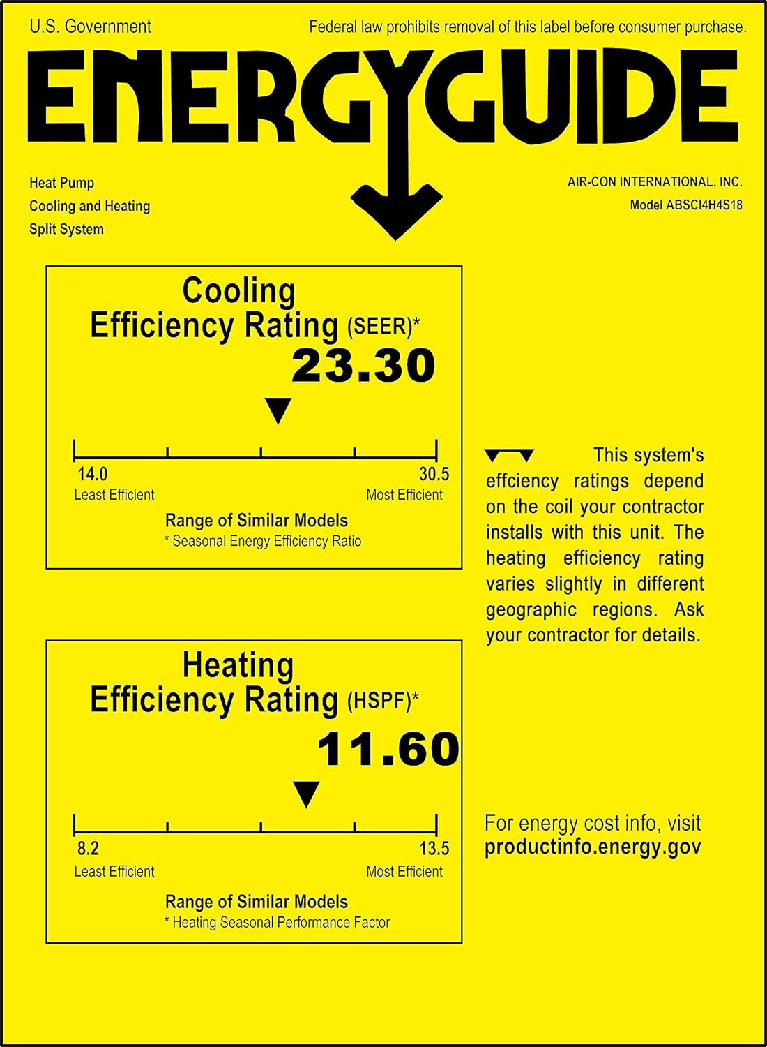 18000 Btu 23.3 SEER Ductless Mini Split Air Conditioner Heat Pump W492050