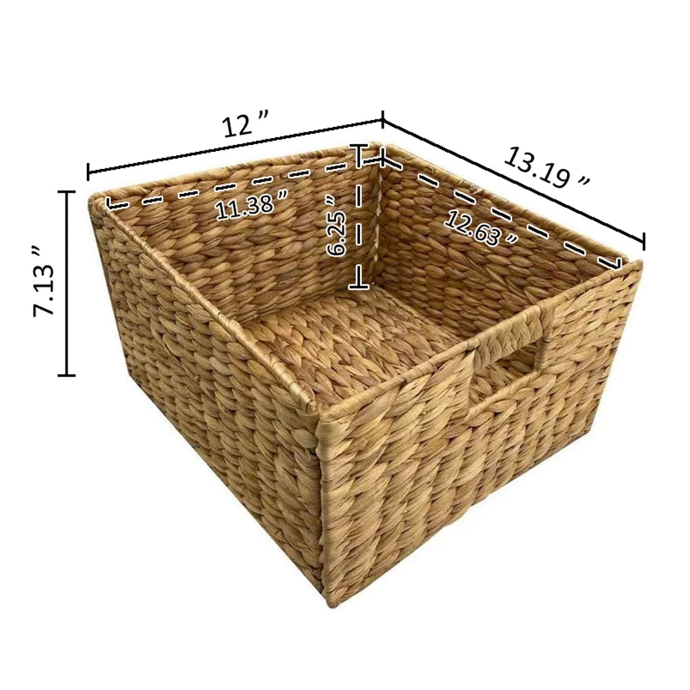 3 Tier Storage Cabinet with 6 Wicker Baskets D5678