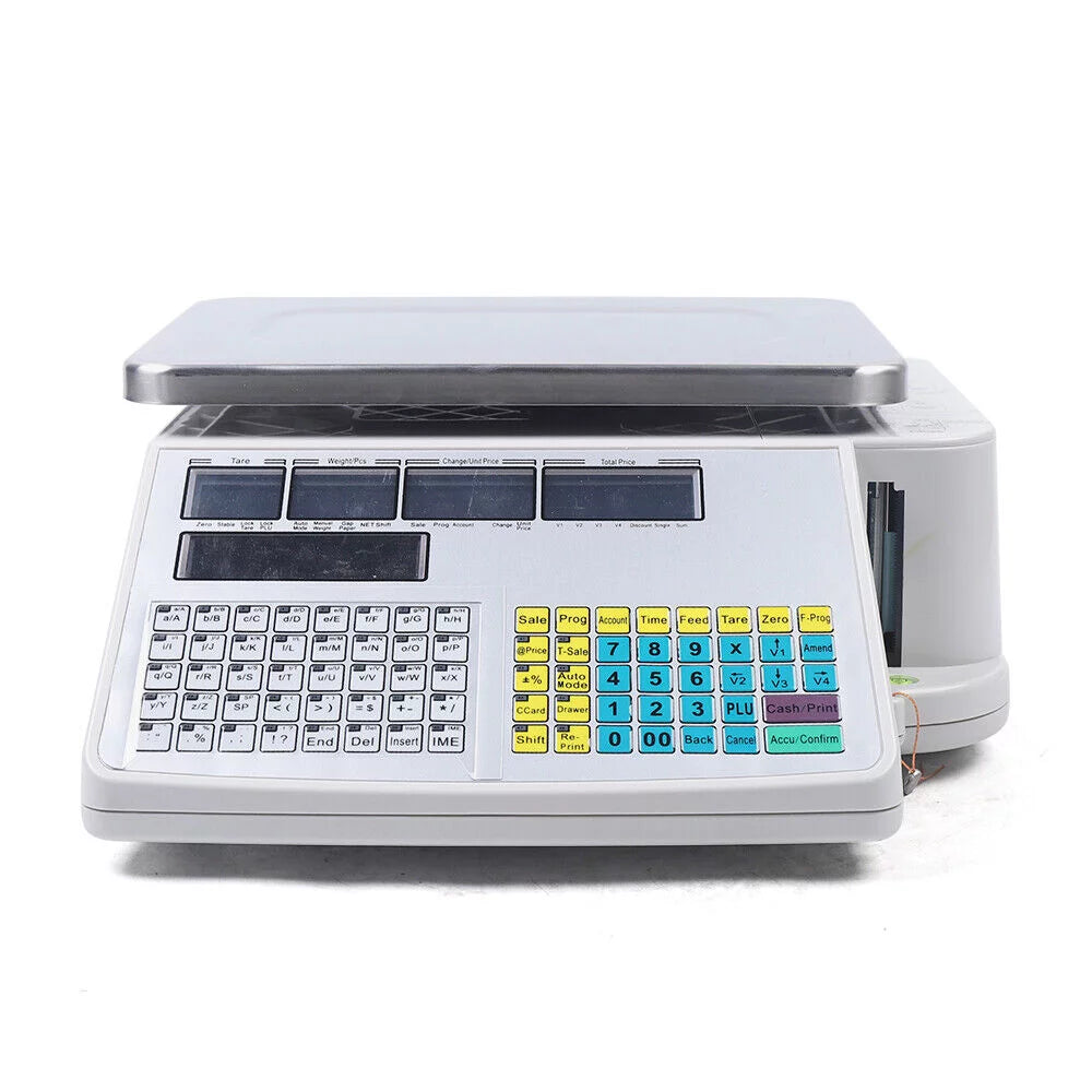 Digital Deli Meat Food Price Scale 66LB with Printer T77360