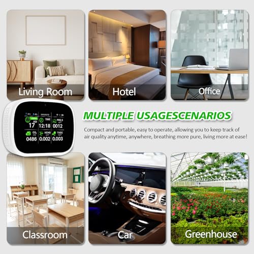 Smart Air Quality Monitor Indoor WiFi Detector with Temperature & Humidity S42846