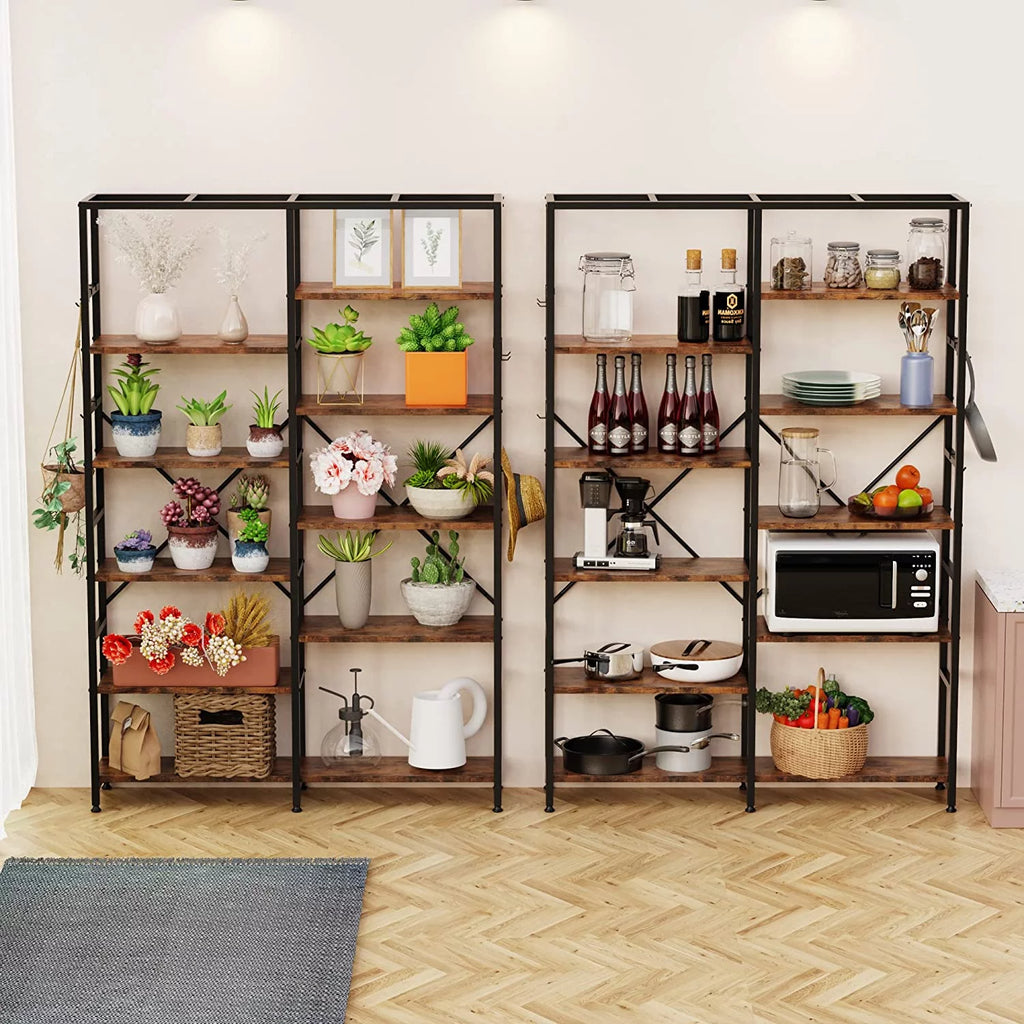 5 Tier Bookcase with 6 Hooks R6923