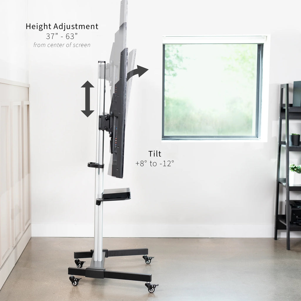 Heavy Duty Mobile TV Cart for 32" to 83" Flat Screen B6708