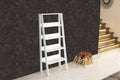 White 5 Tier Wood Ladder Bookshelf Y140
