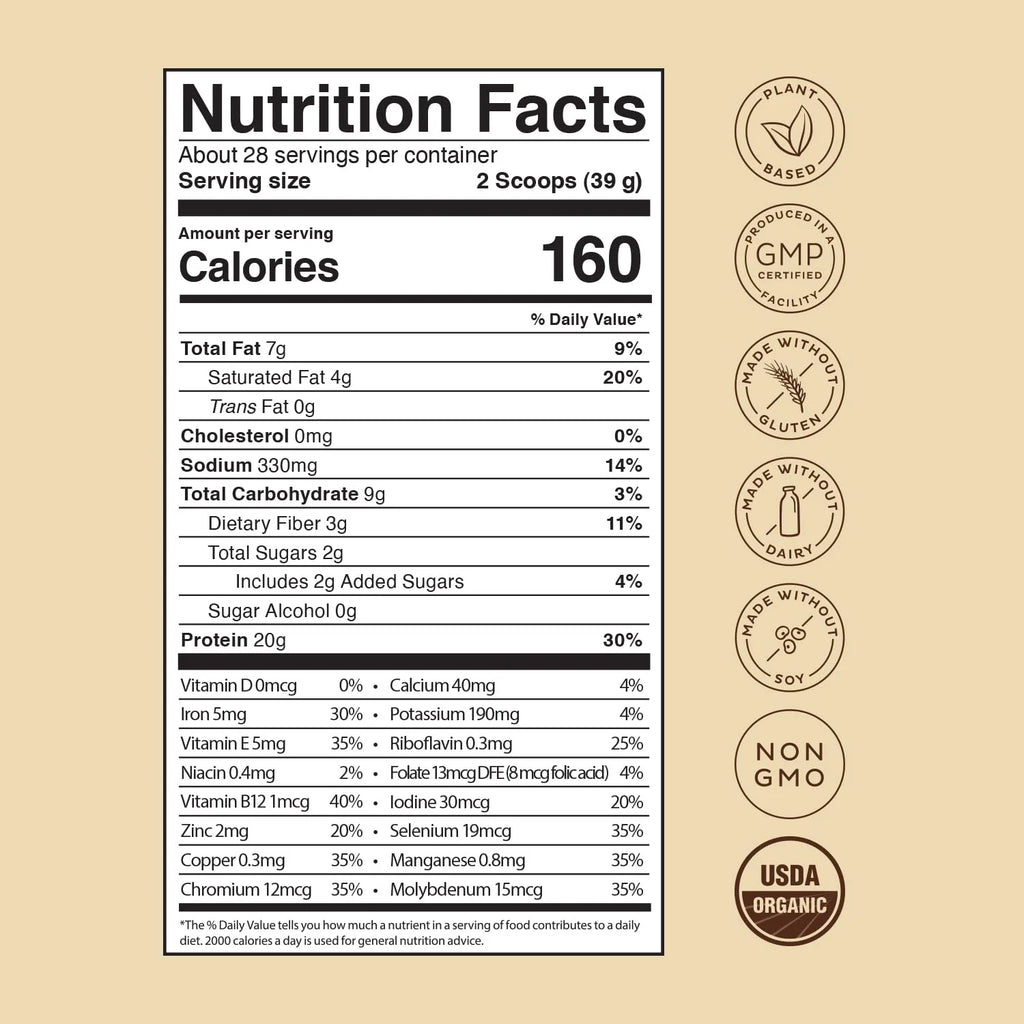 Vegan Protein Powder Erythritol Free Chocolate Pea Protein O701