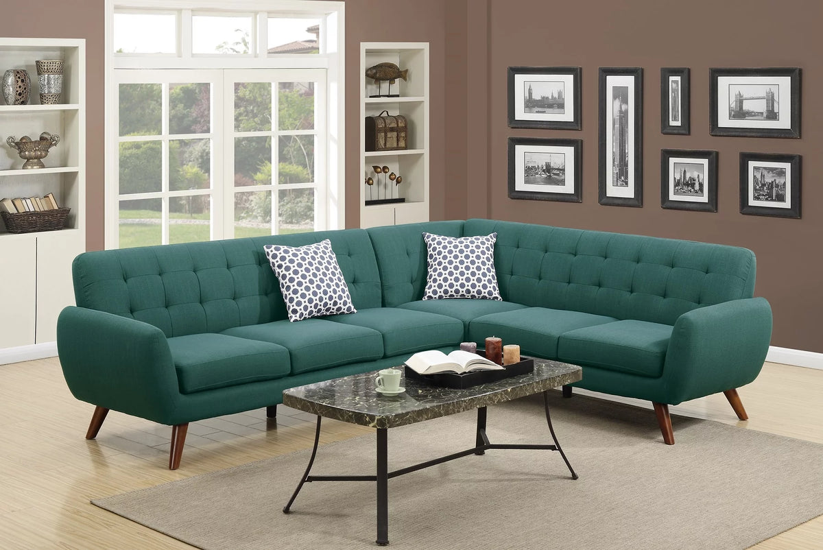 Linen Like Fabric Sectional Sofa U52972