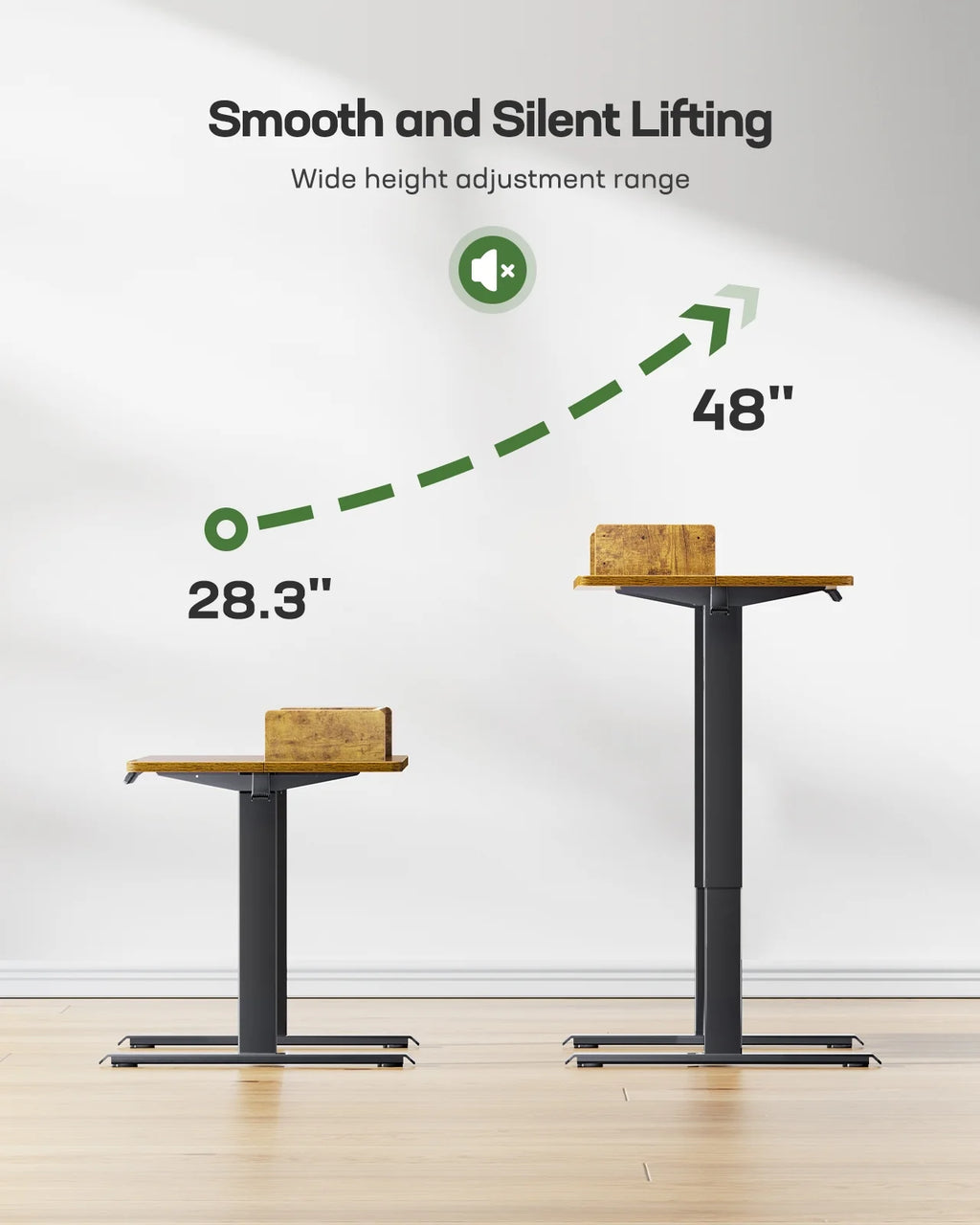 Adjustable Height Electric Standing Desk 55 x 24 Inches F995