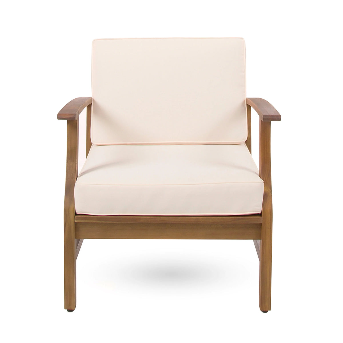 Acacia Wood Club Chairs with Cushions, Set of 2 O290901