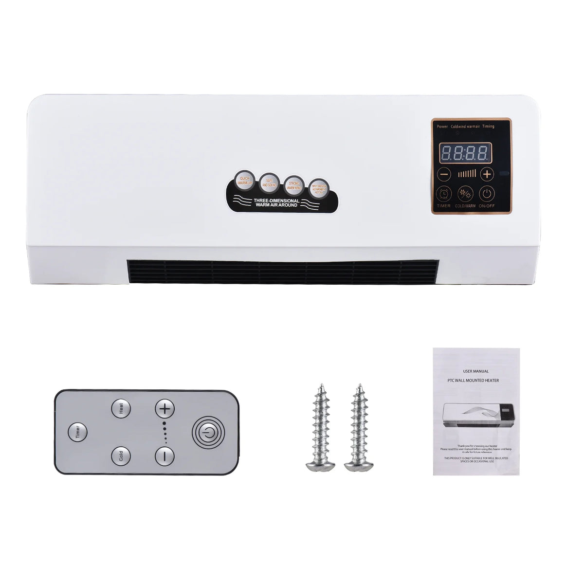1800W 2-in-1 Electric Heater and Air Conditioner Combo T739