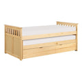 Wood Twin Bed with Twin Trundle H905