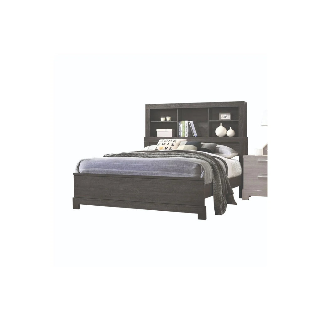 Eastern King Storage Bed Gray Oak I341