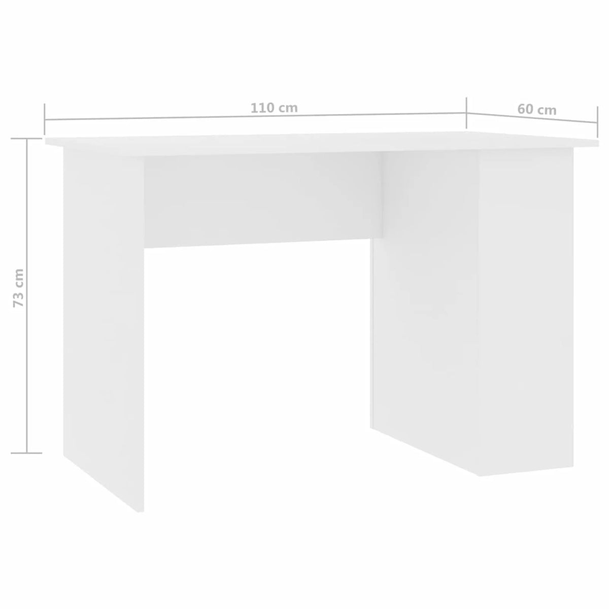 White Engineered Wood Desk H502880
