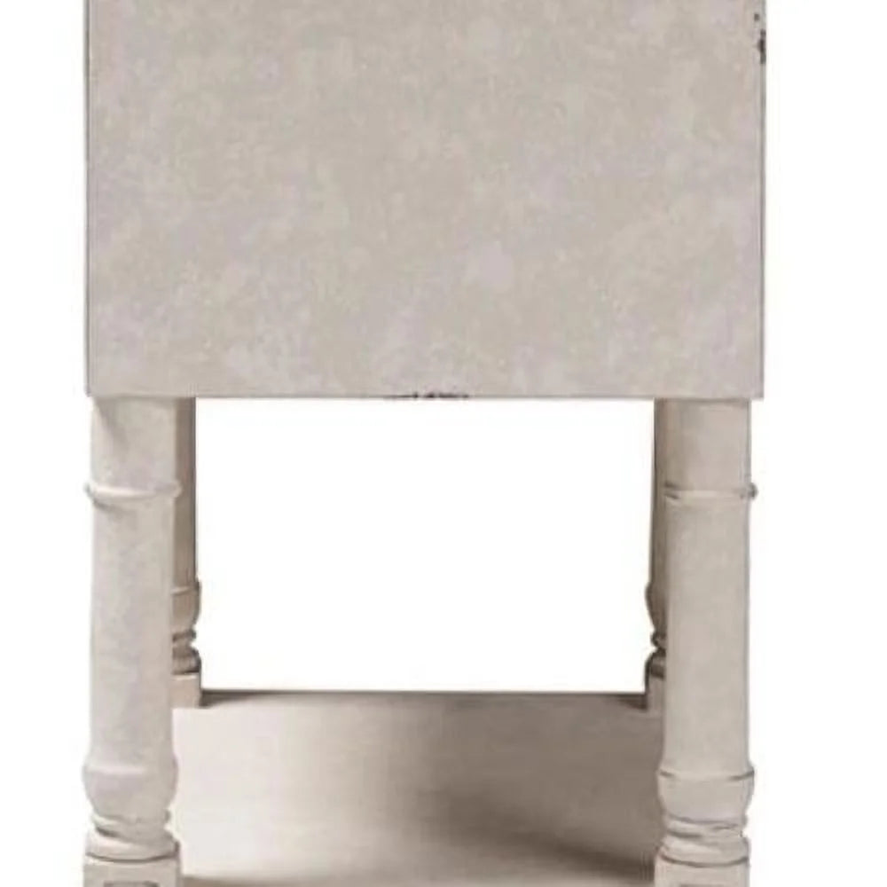 Whitewashed 2-Drawer Nightstand V82475