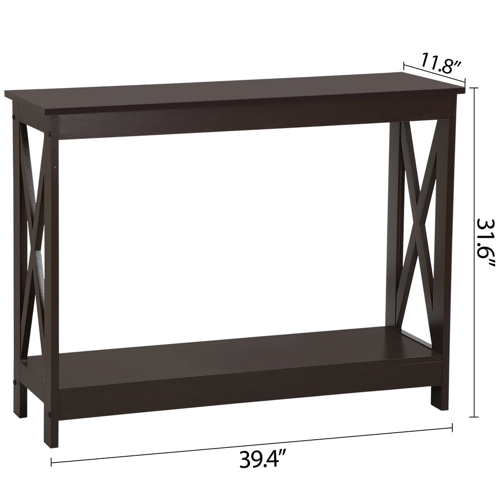 Brown 2 Tier MDF Console Table E331831