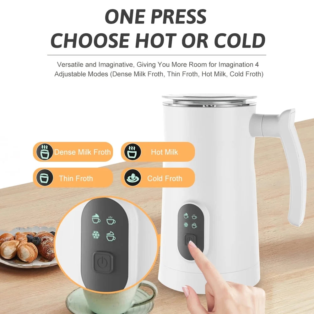 Electric Milk Frother Stainless Steel 4 in 1 400W 350ml W24340