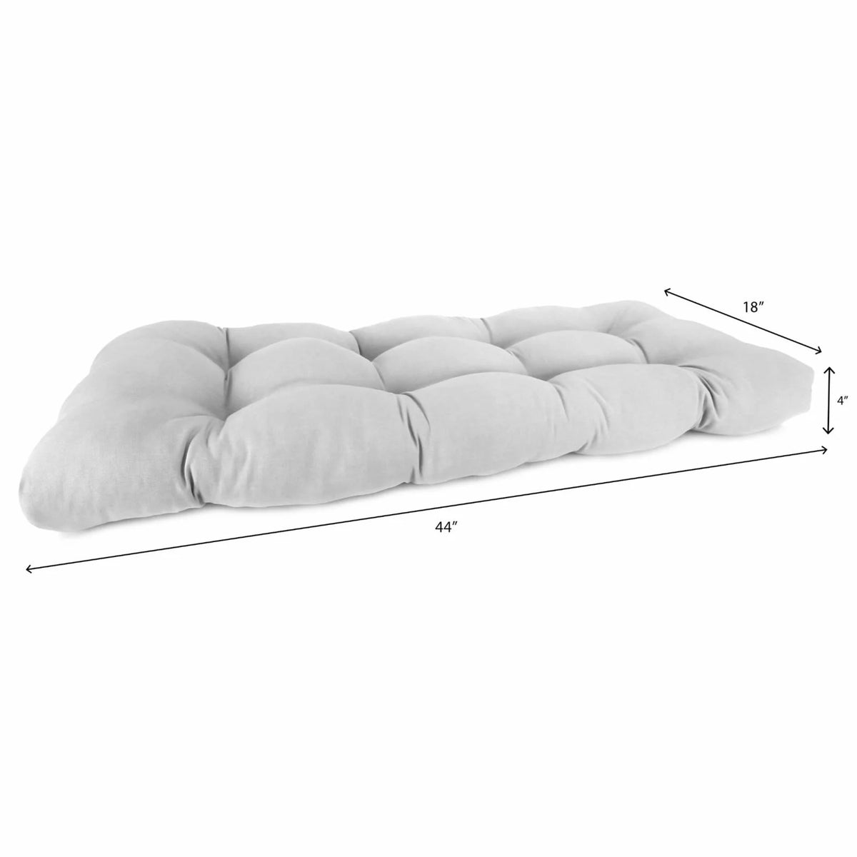 Rectangular Tufted Outdoor Wicker Settee Bench Cushion L1199