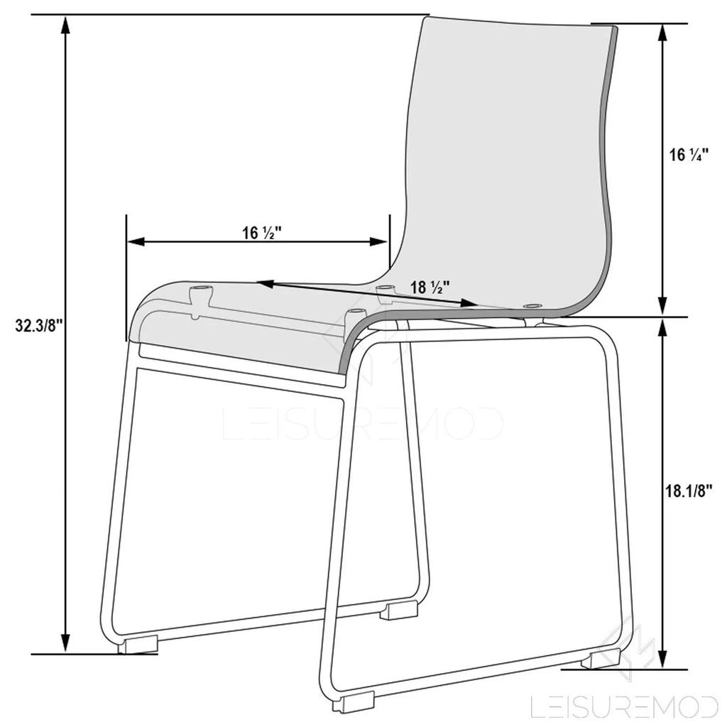 Acrylic Chair Set of 4 C1195