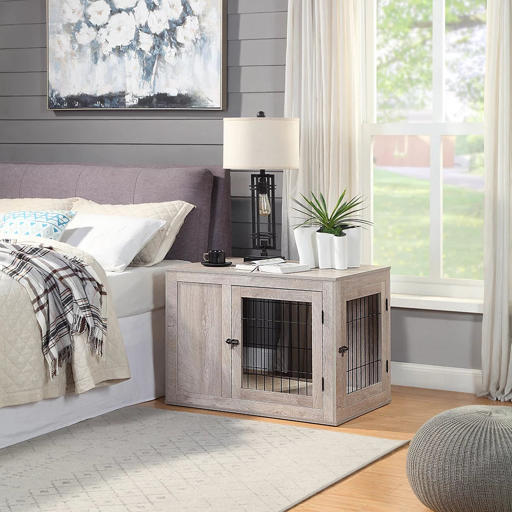 Wooden Dog Crate with Double Doors F3694
