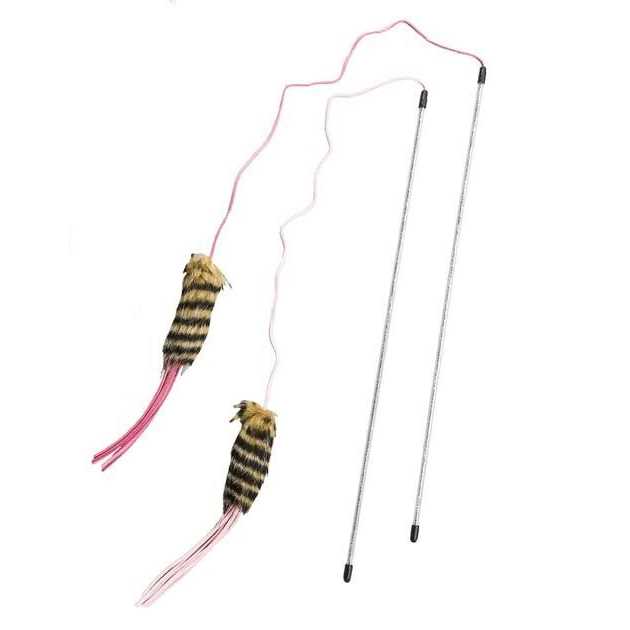 Leather Teaser Wand Cat Toy S49763