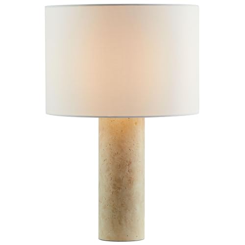 Travertine Stone Pillar Table Lamp U183585