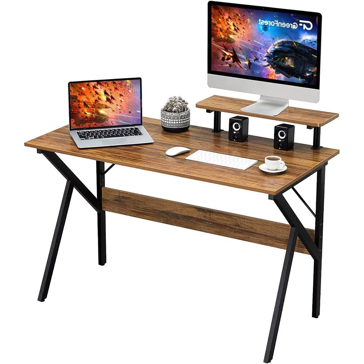 47-inch Home Office Computer Desk with Moveable Top Shelf M880498