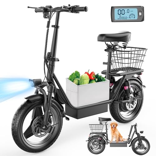 Electric Scooter with Seat, 500W Motor, 14" Pneumatic Tire K63290