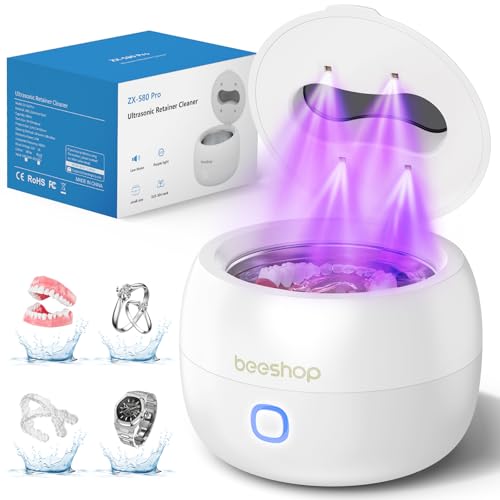45kHz Ultrasonic Retainer Cleaner with 3 Modes 200ML White H327207