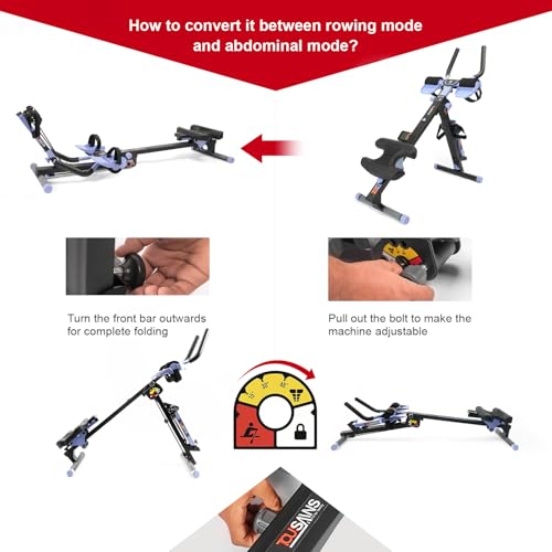 Foldable Rowing Machine with LED Monitor V69247