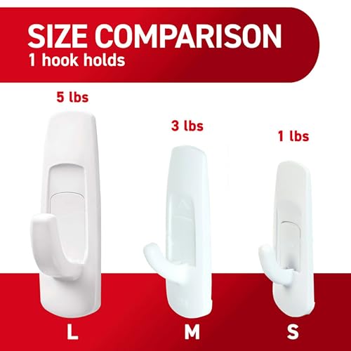 Large Utility Hooks, 7 Hooks, 12 Strips C6892
