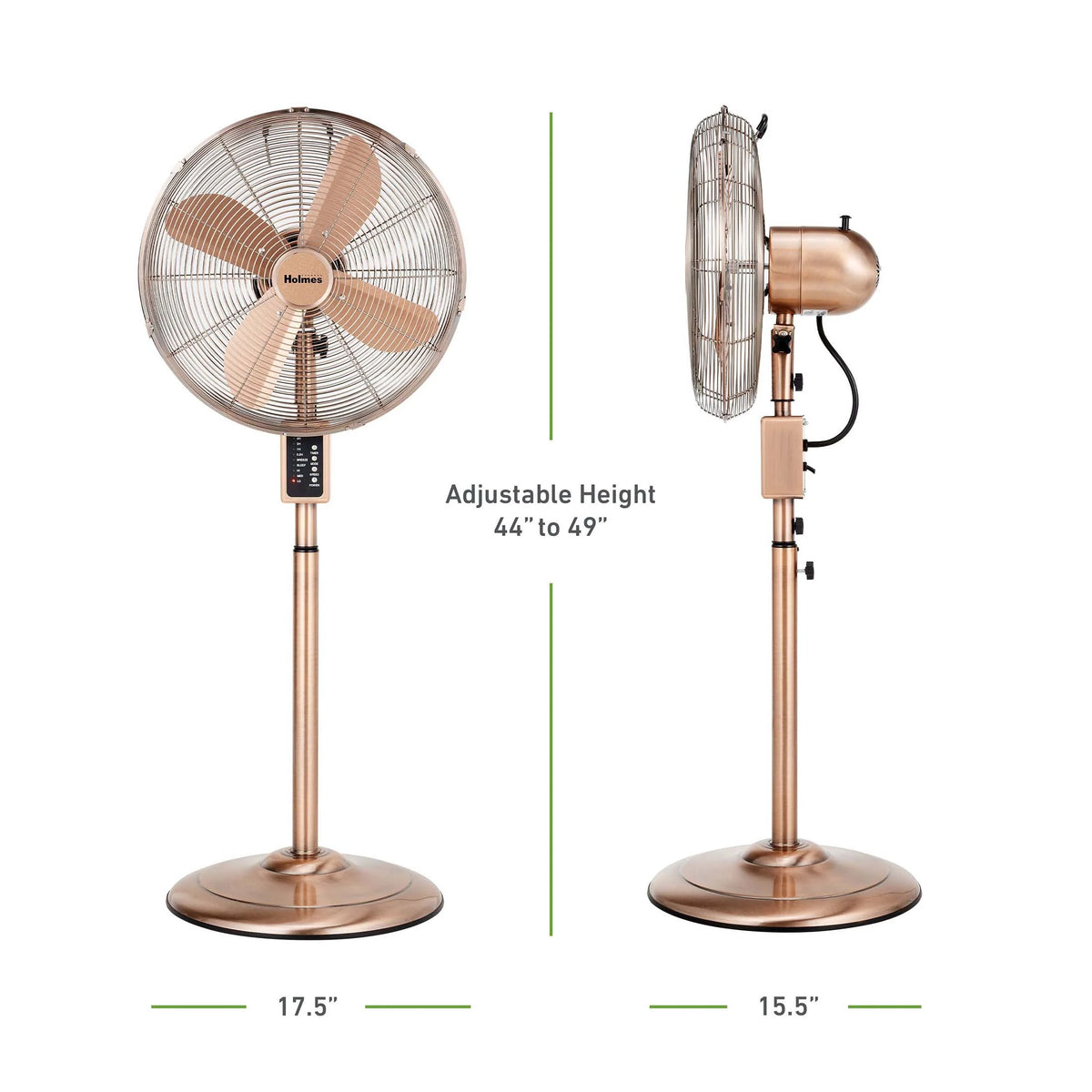 16" Digital Oscillating Metal Stand Fan V7503