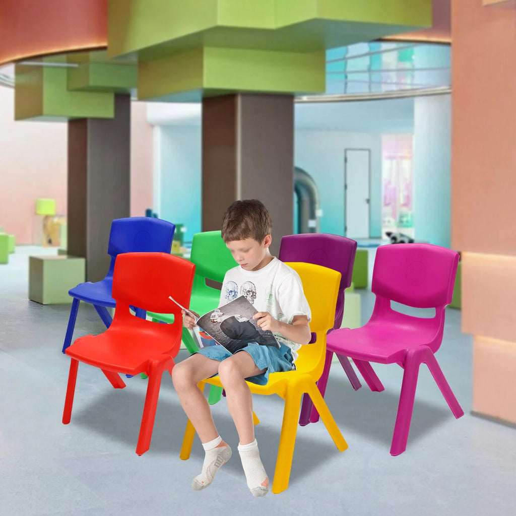 6 Pcs Kids Plastic Stackable Chairs N82049