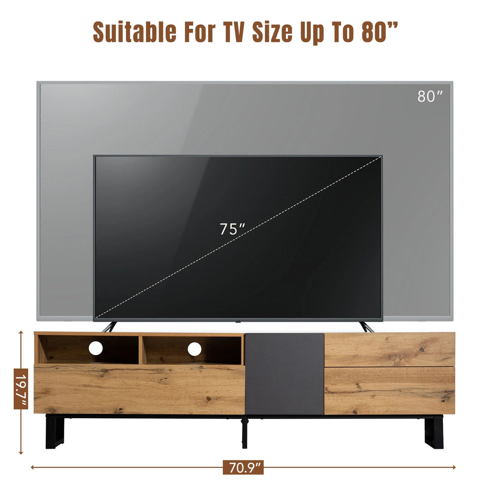 Modern TV Stand with Double Storage Space P9795