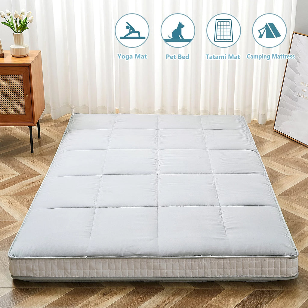 Japanese Floor Futon Mattress, Foldable Roll Up Sleeping Pad K2350