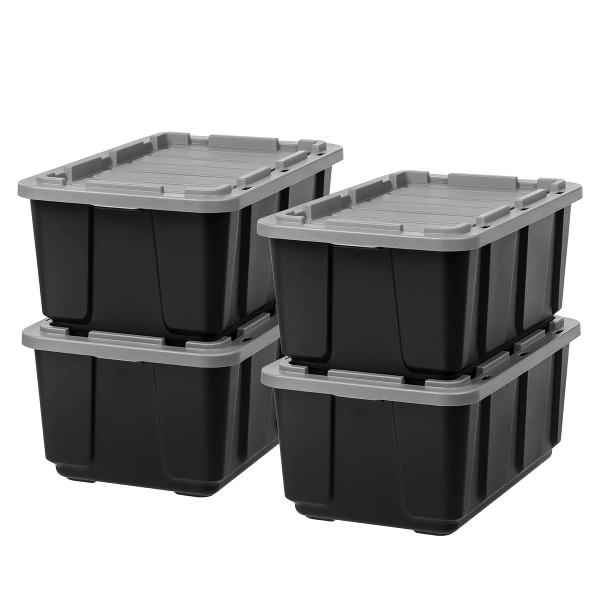 27Gal 4 Pack Stackable Plastic Storage Bin with Lid Z9243
