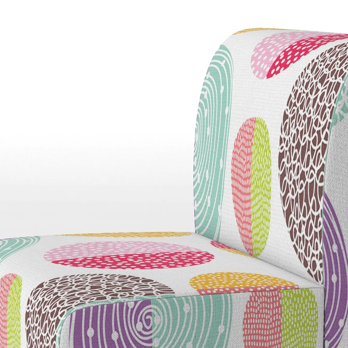 Multicolor Patterned Upholstered Accent Chair A71347