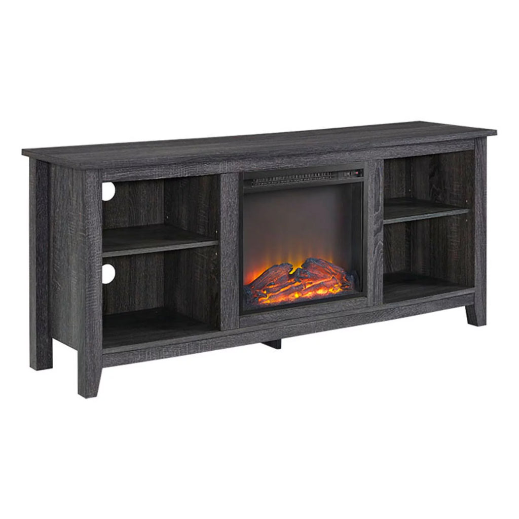 58" Rustic MDF Farmhouse Fireplace TV Stand Z506290