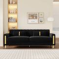 Black Velvet Sofa Couch M105698
