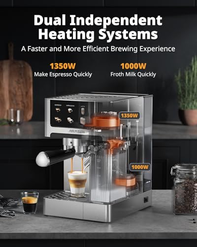 20 Bar Espresso Machine with Milk Frother and Dual Boiler F436650