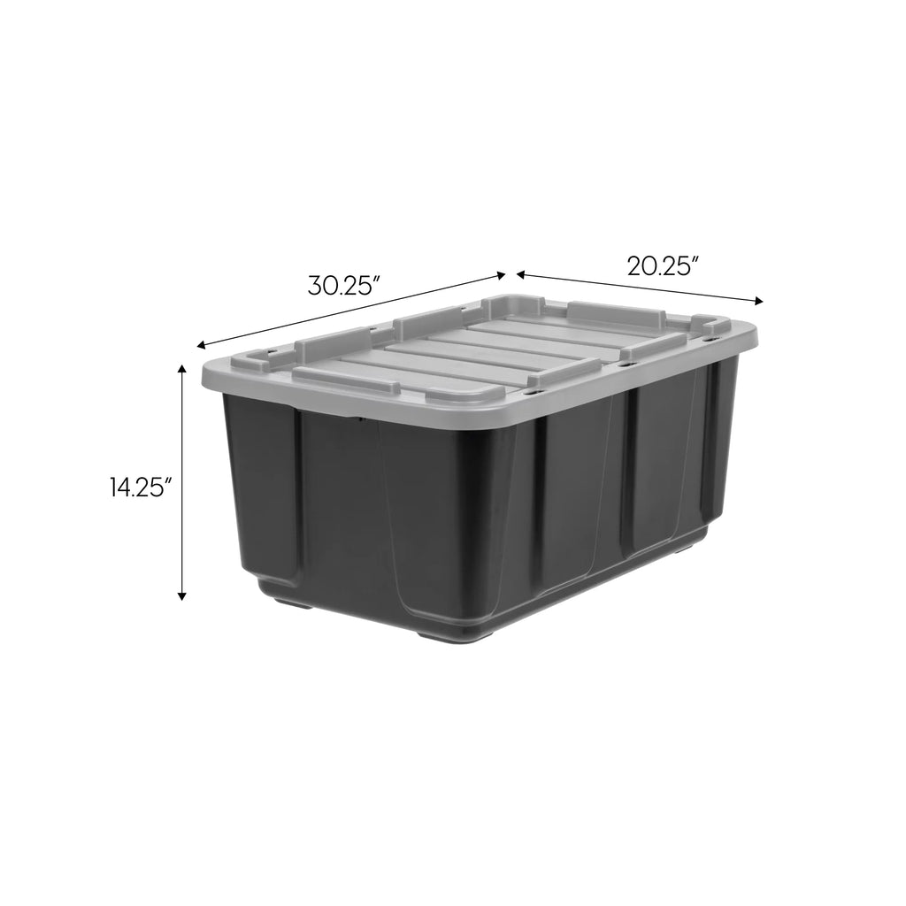 27Gal 4 Pack Stackable Plastic Storage Bin with Lid Z9243