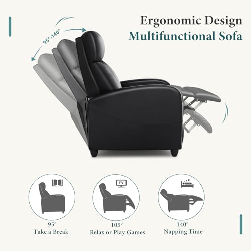 Deep Grey Fabric Recliner Chair M453